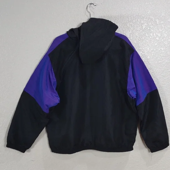 Surf Style,Vintage Purple and Black Windbreaker Jacket - Picture 10 of 17